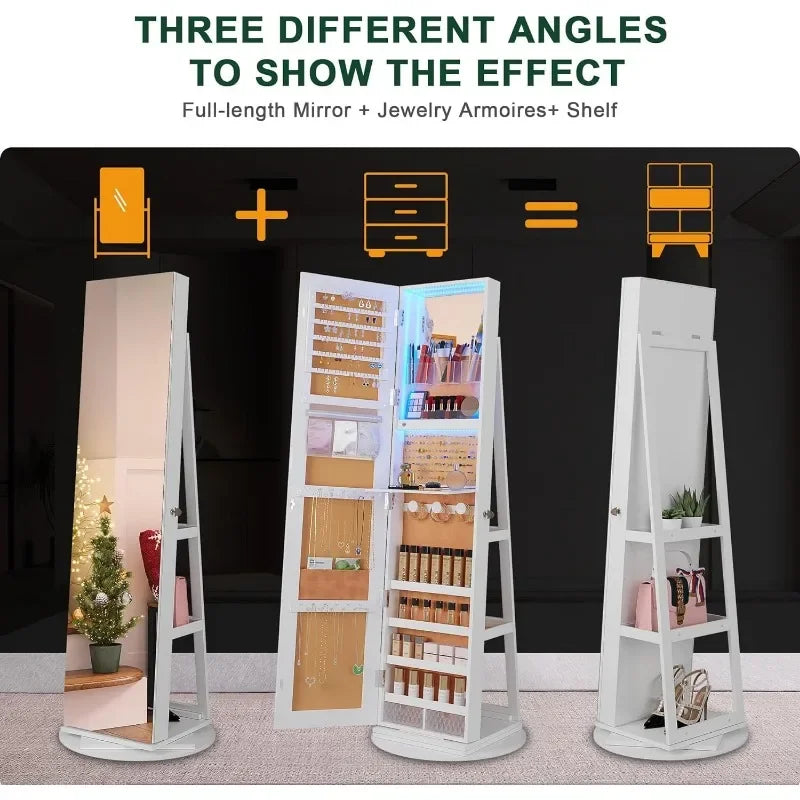 360° Jewelry Mirror Organizer