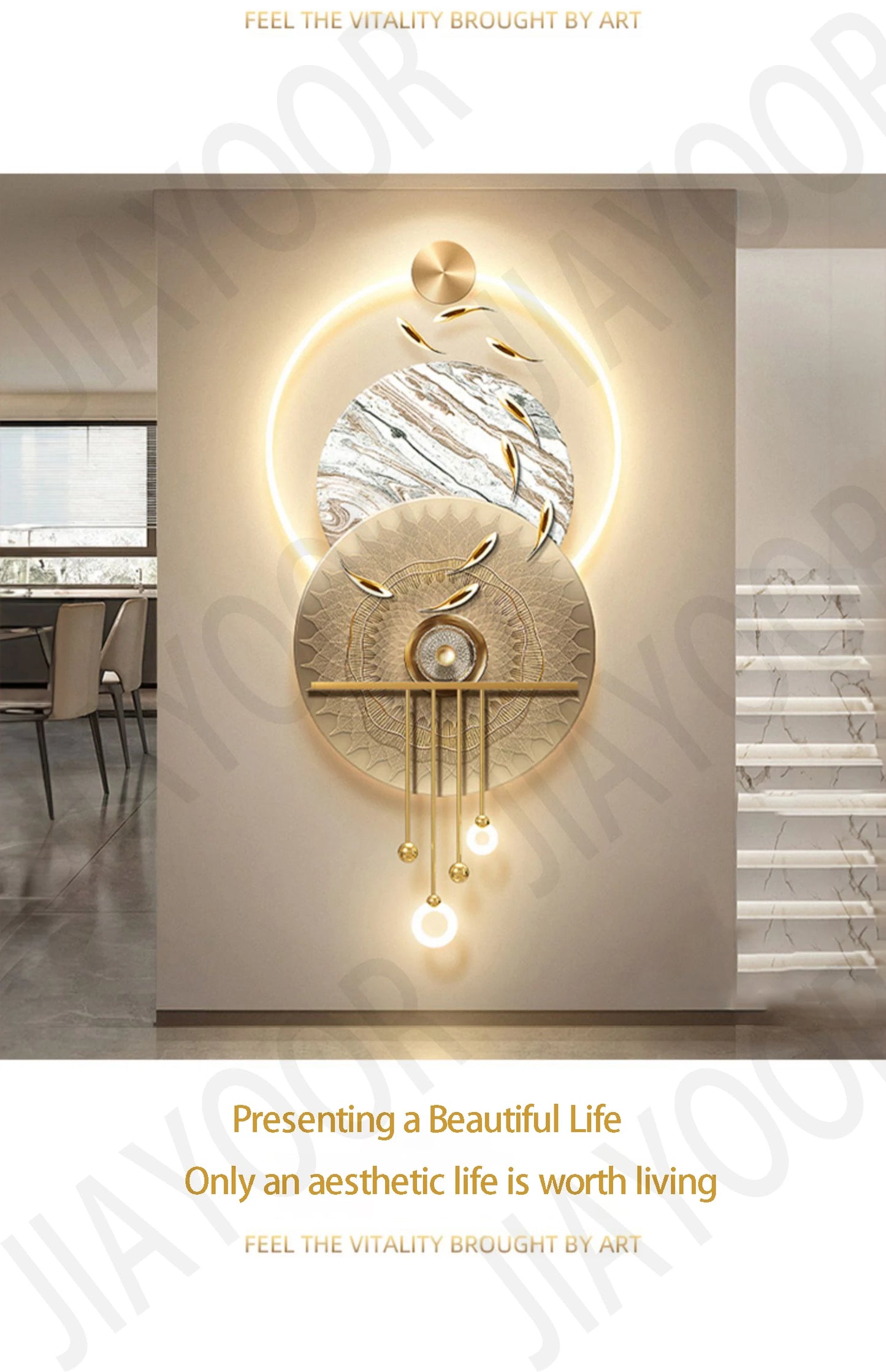 Fish And Deer Decoration Wall Lamp