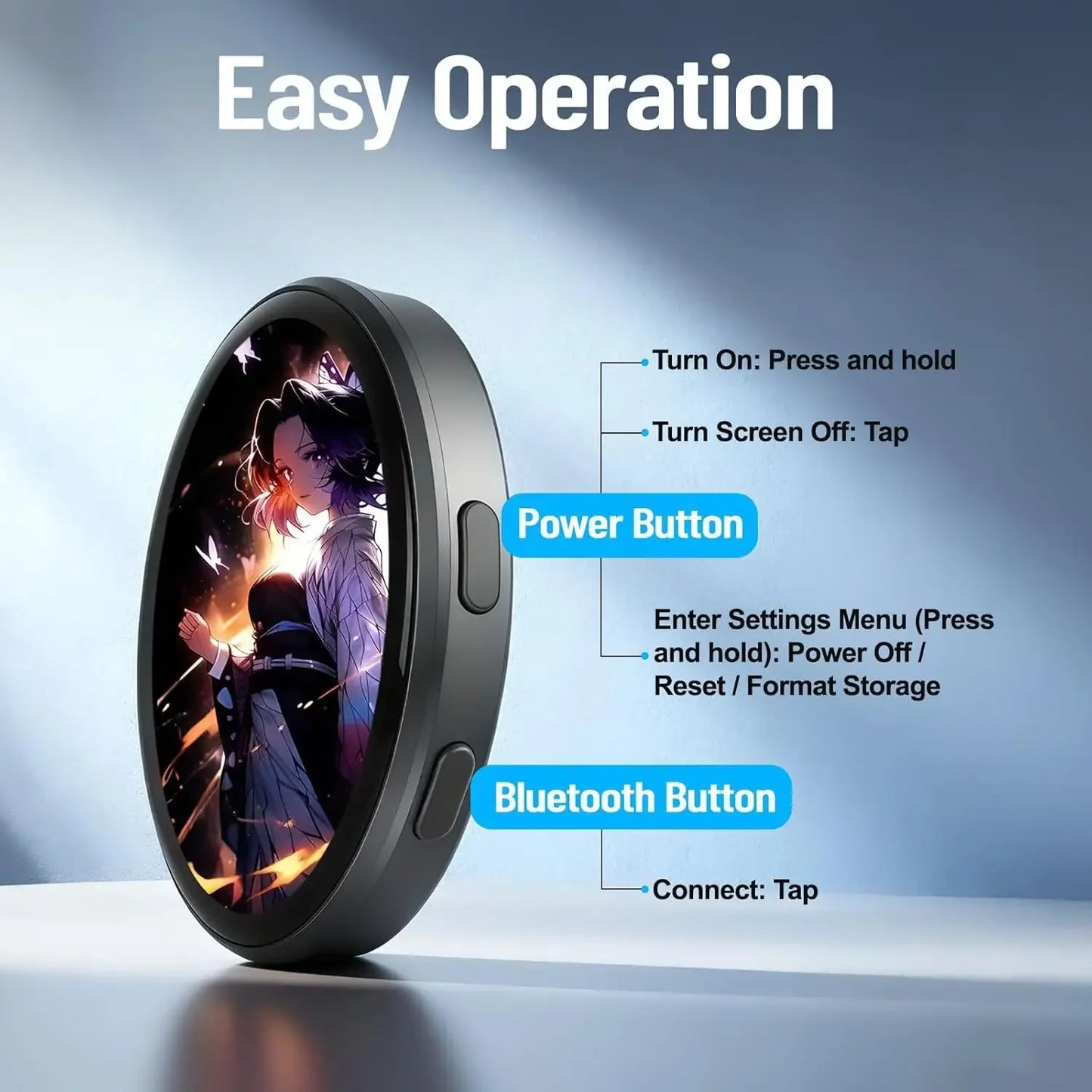 Anime E-Badge HD Smart Dynamic Pin