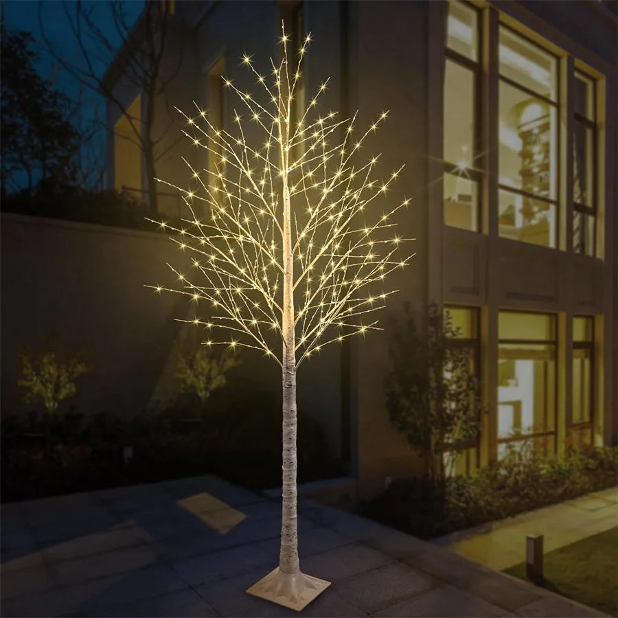Lighted Birch Tree Christmas Twig Tree