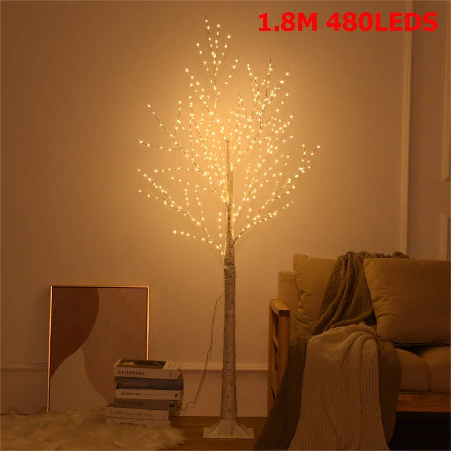 Lighted Birch Tree Christmas Twig Tree