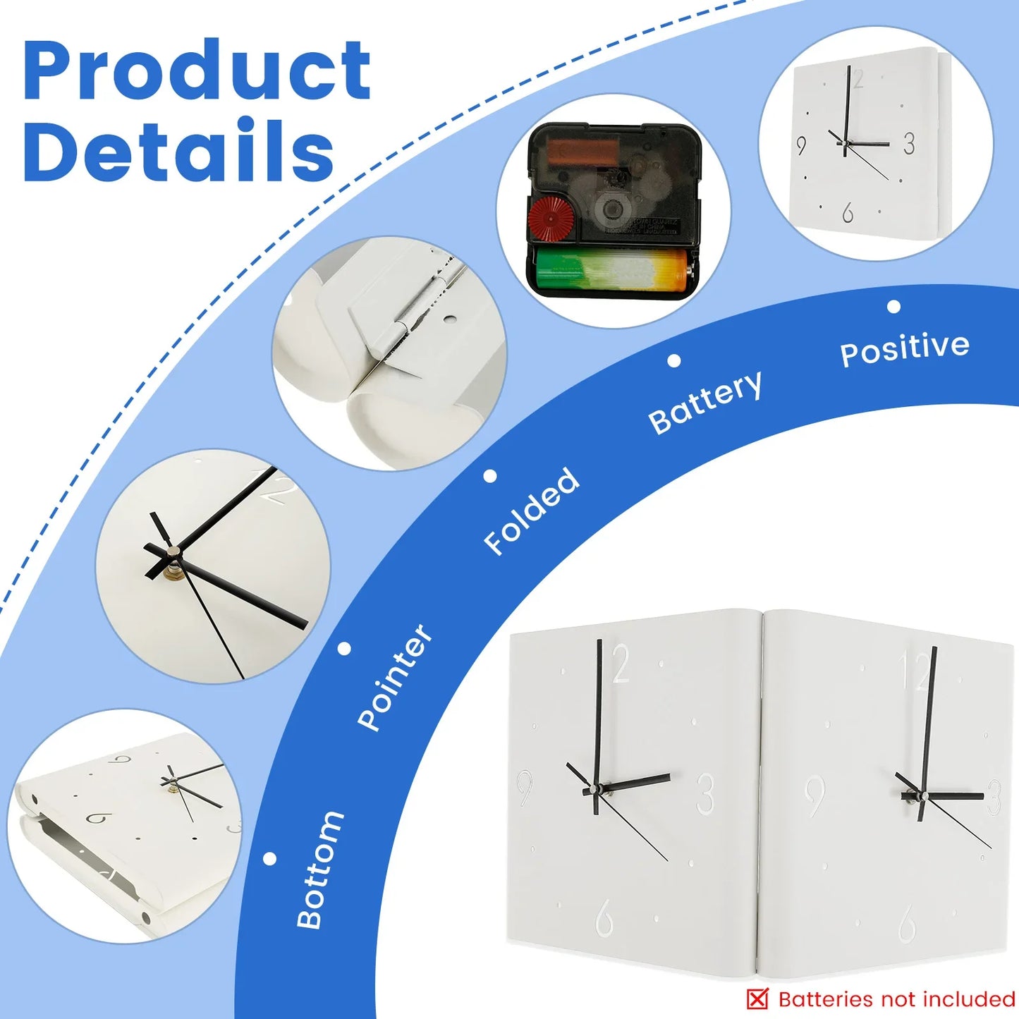 Reloj de pared de doble cara