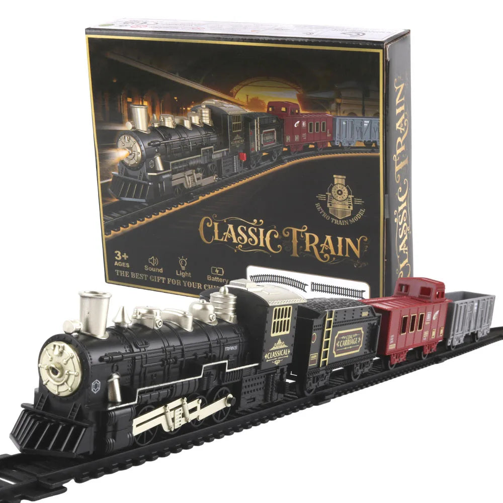 Christmas Train Set Under Christmas Tree