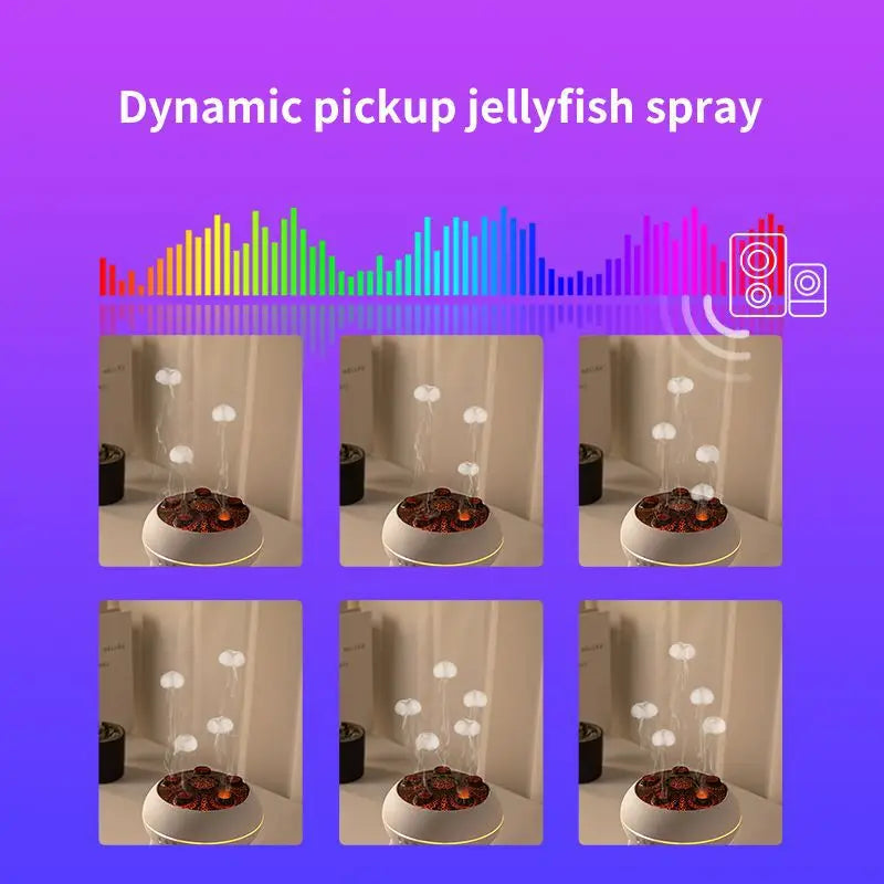 Dynamic Flame Jellyfish Aromatherapy Humidifier