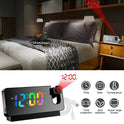 Reloj despertador digital LED con rotación de 180°