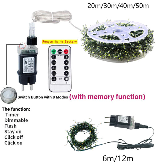 LED Cluster Firecracker String Lights for Christmas Tree