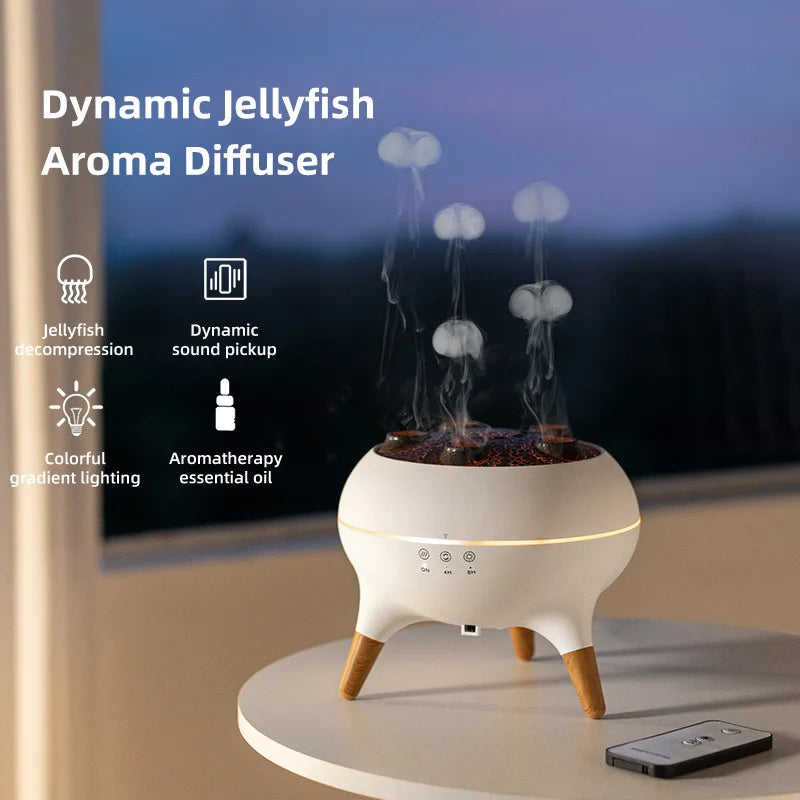 Dynamic Flame Jellyfish Aromatherapy Humidifier