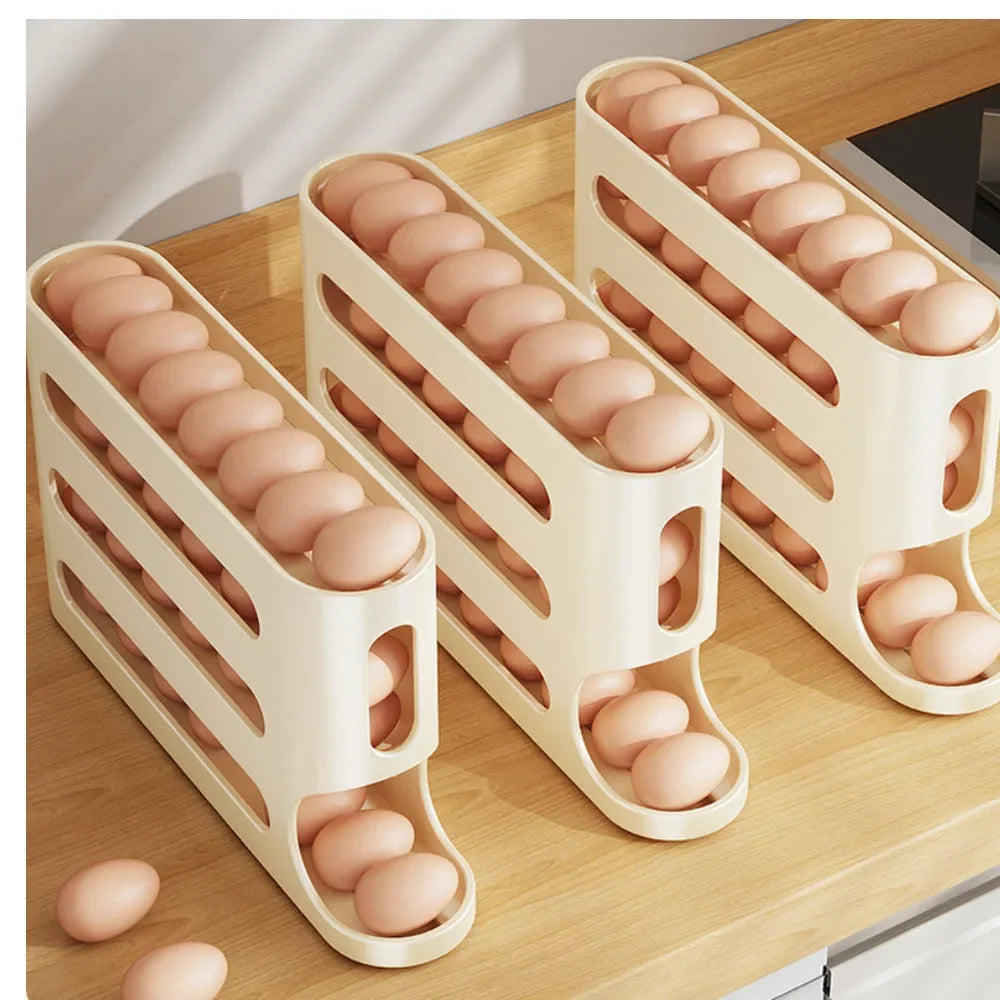 Rejilla porta huevos con ruedas automática