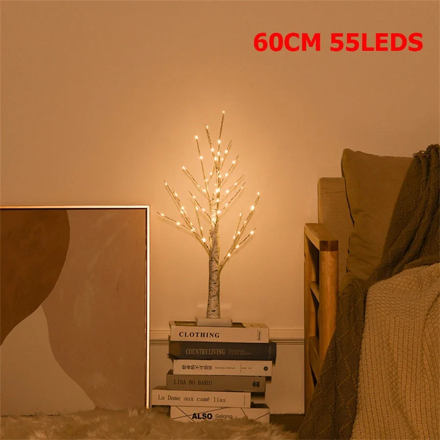 Lighted Birch Tree Christmas Twig Tree
