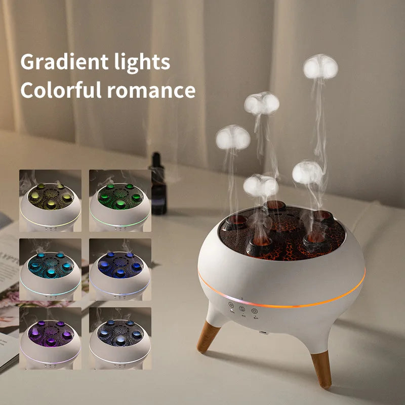 Dynamic Flame Jellyfish Aromatherapy Humidifier