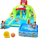 Piscina con tobogán acuático inflable