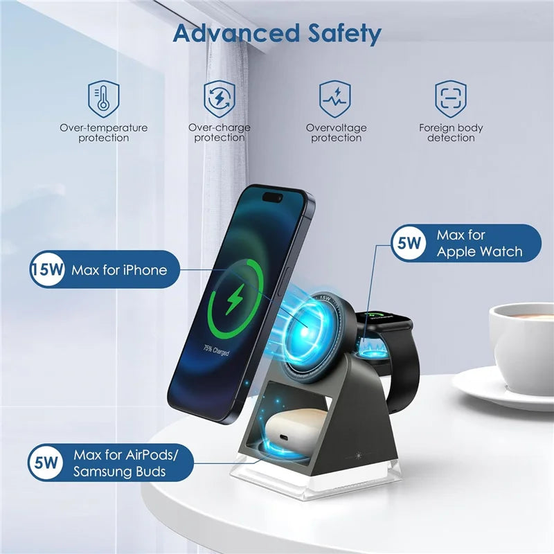 3 In 1 Magnetic Wireless Charger