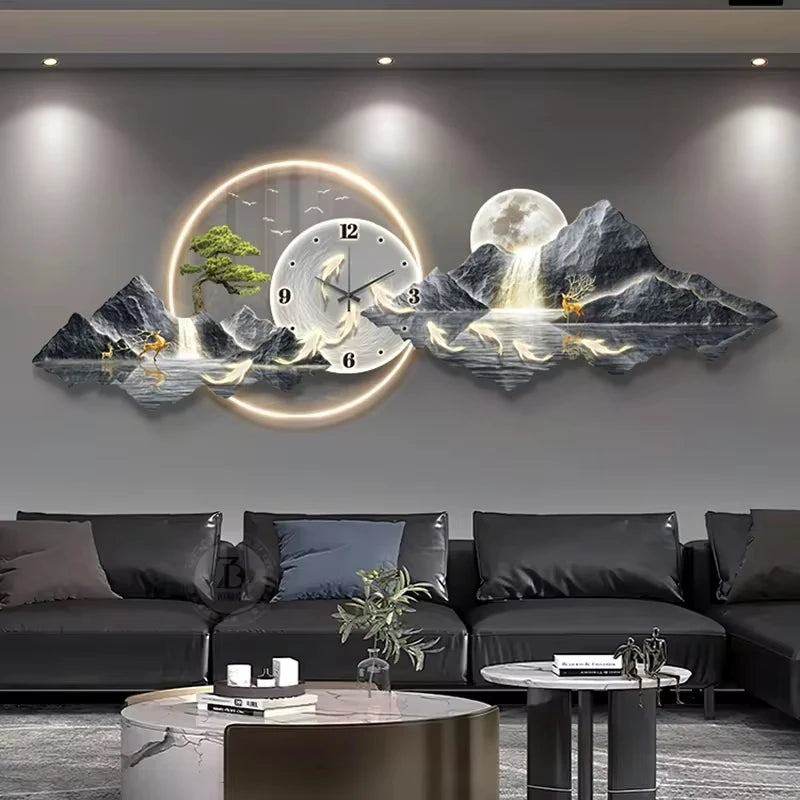 Luxury Wall Clock Led Lamp