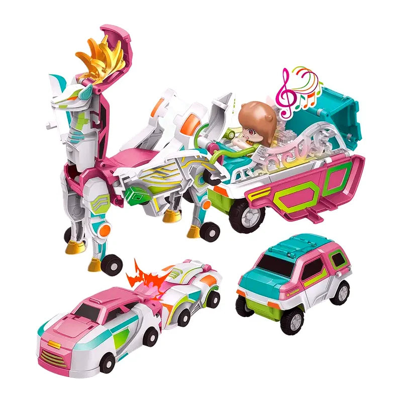 Magnetic Dino Transforming Cars