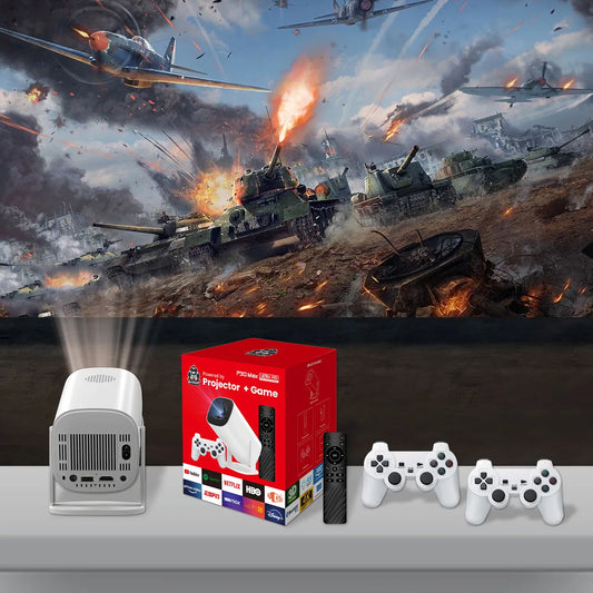 Proyector de videojuegos con consolas