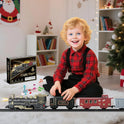Christmas Train Set Under Christmas Tree