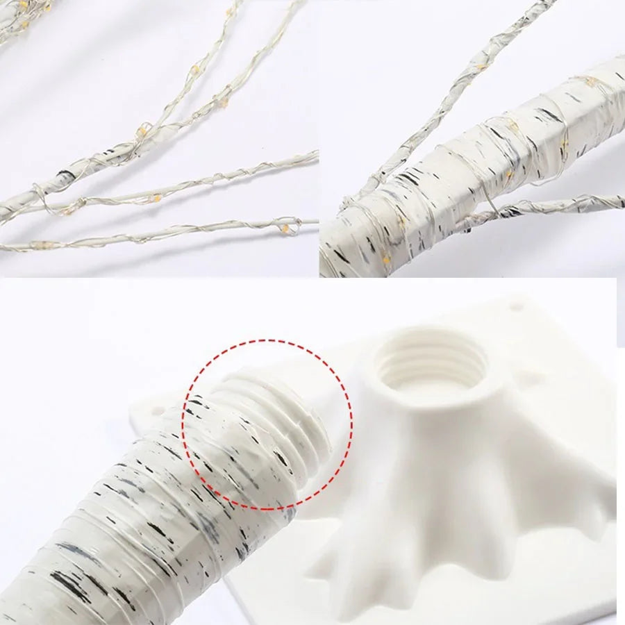 Lighted Birch Tree Christmas Twig Tree