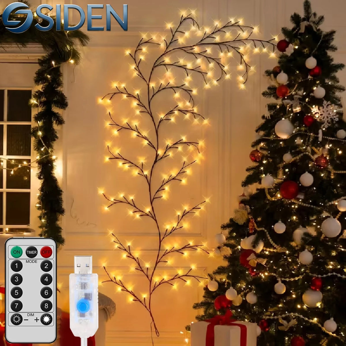 LED Willow Branch Tree Lamp Christmas Decoration