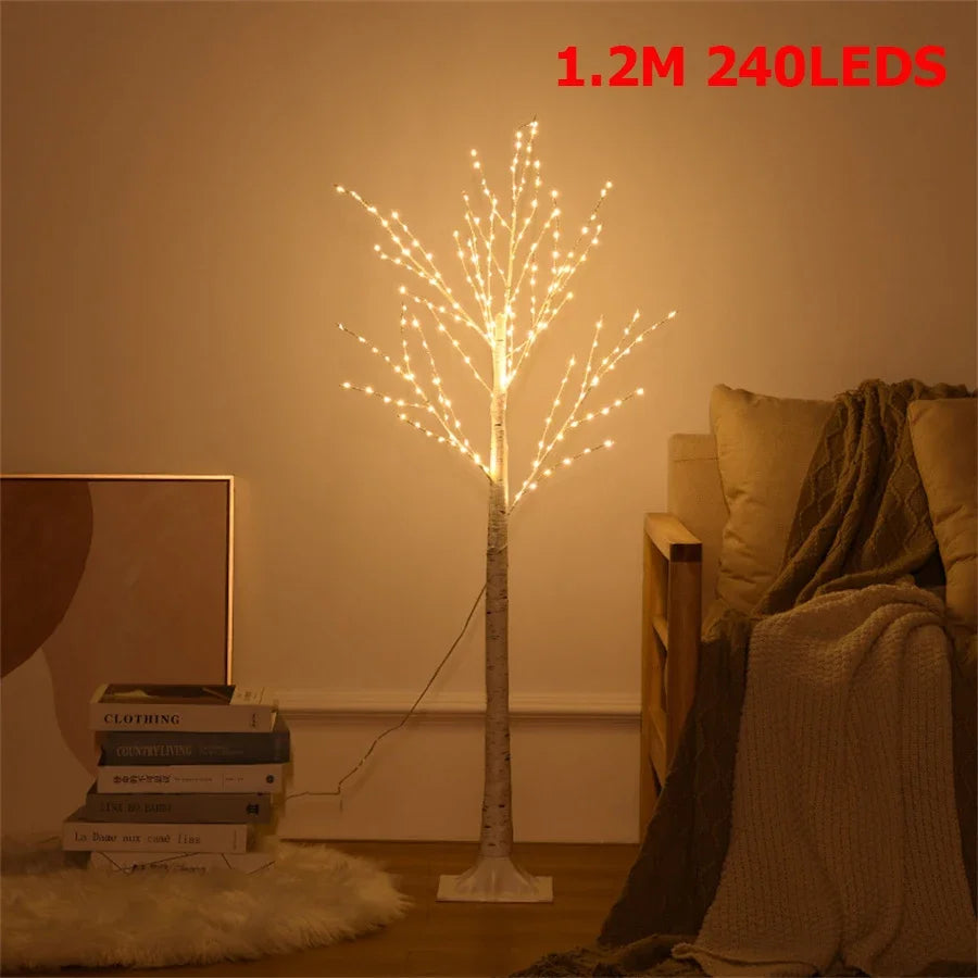 Lighted Birch Tree Christmas Twig Tree