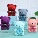 Caja para collar y anillo con forma de osito de peluche