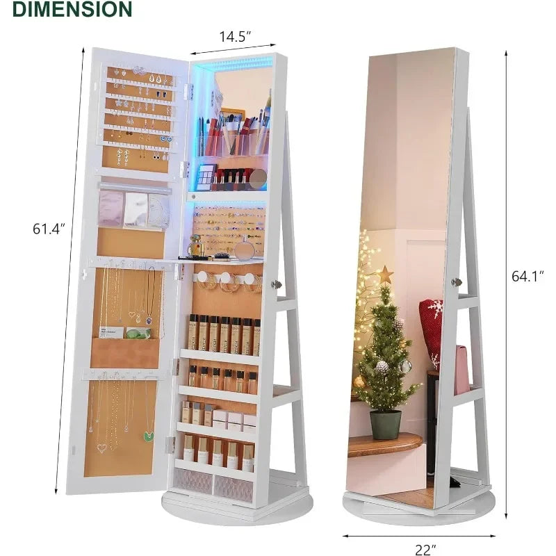 360° Jewelry Mirror Organizer