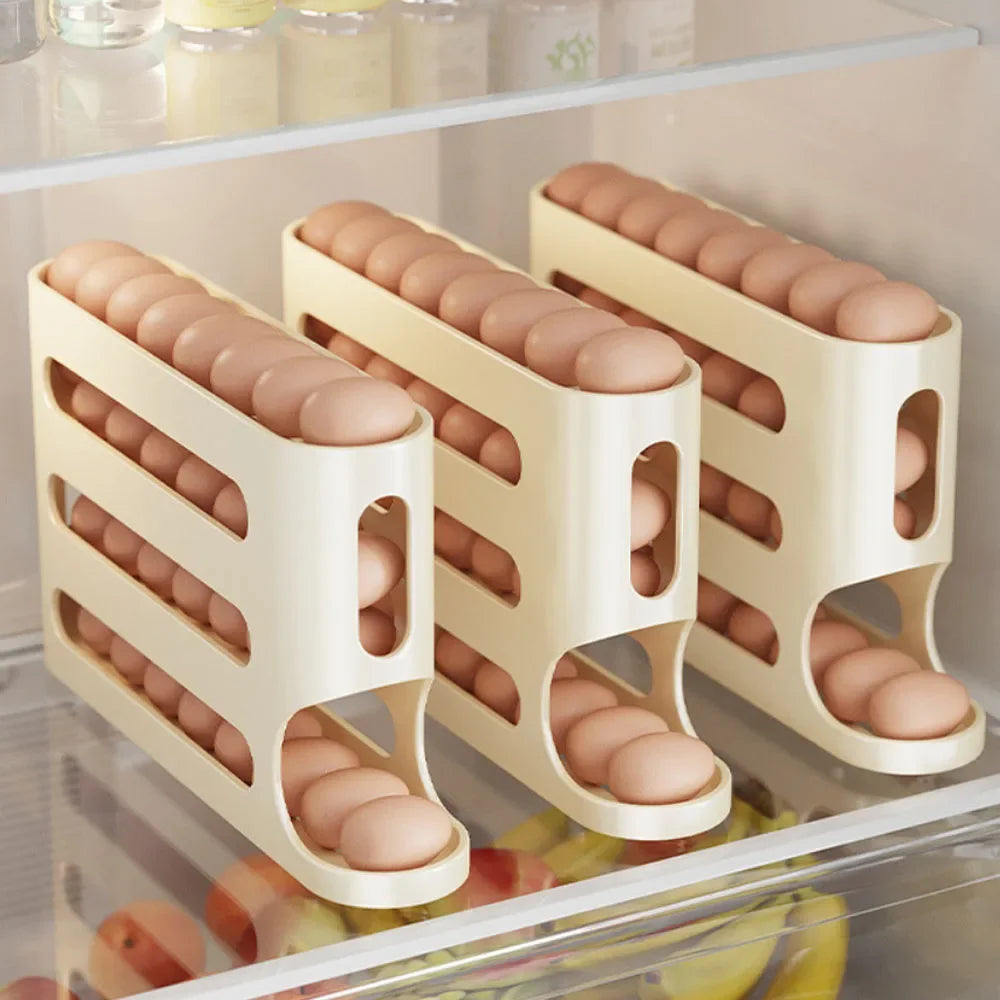 Rejilla porta huevos con ruedas automática