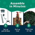 6 ft Pop Up Pre-Decorated Christmas Tree