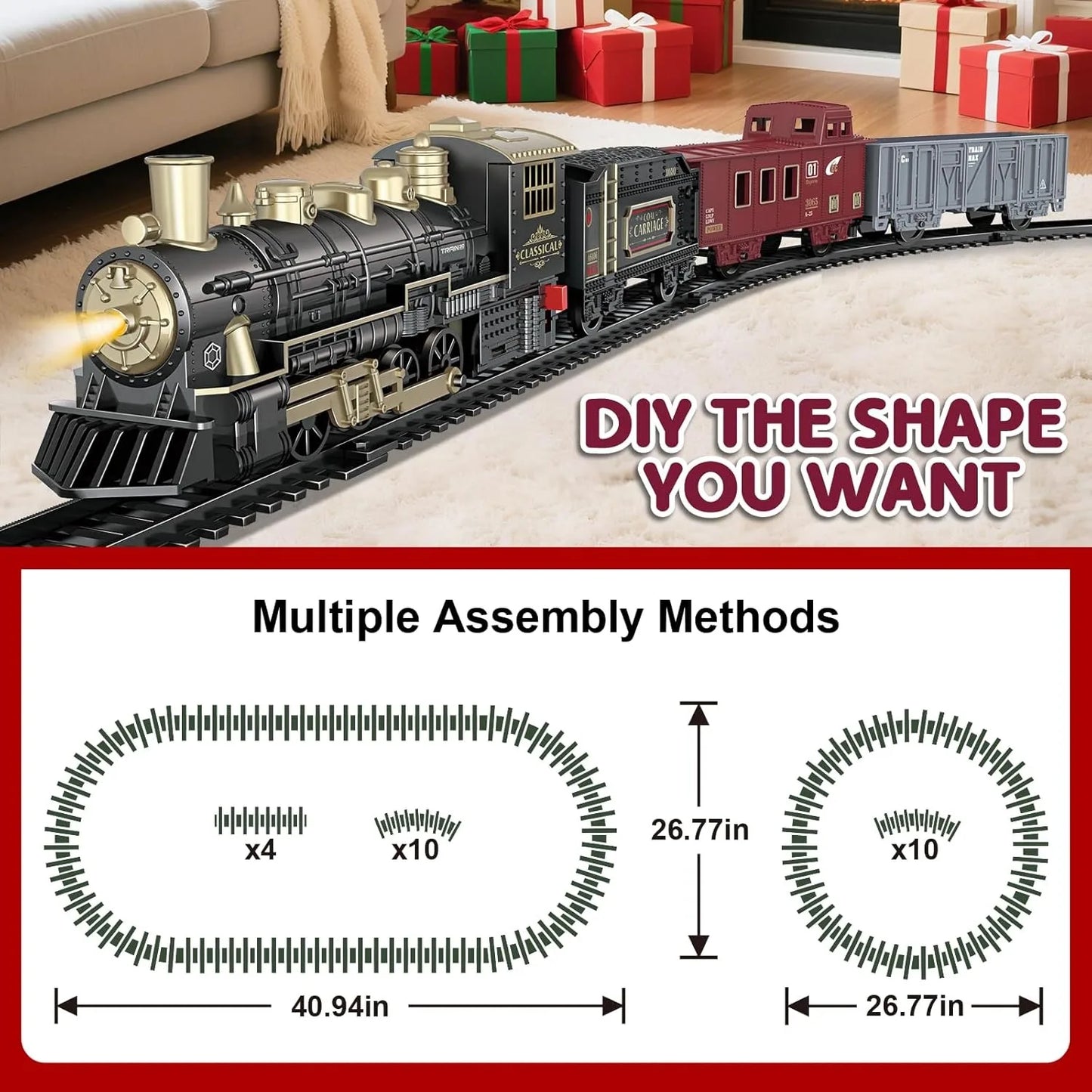 Christmas Train Set Under Christmas Tree