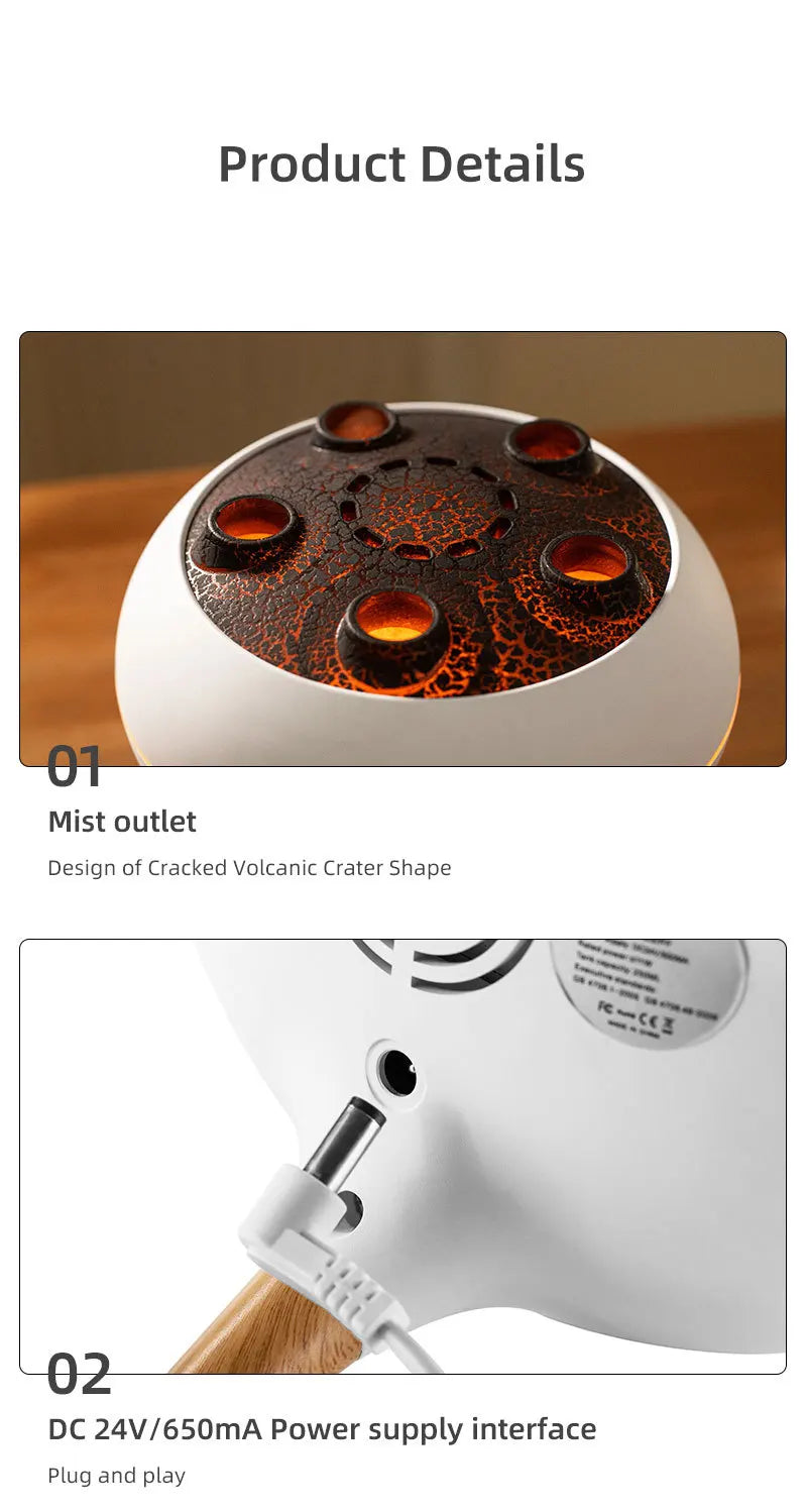 Dynamic Flame Jellyfish Aromatherapy Humidifier