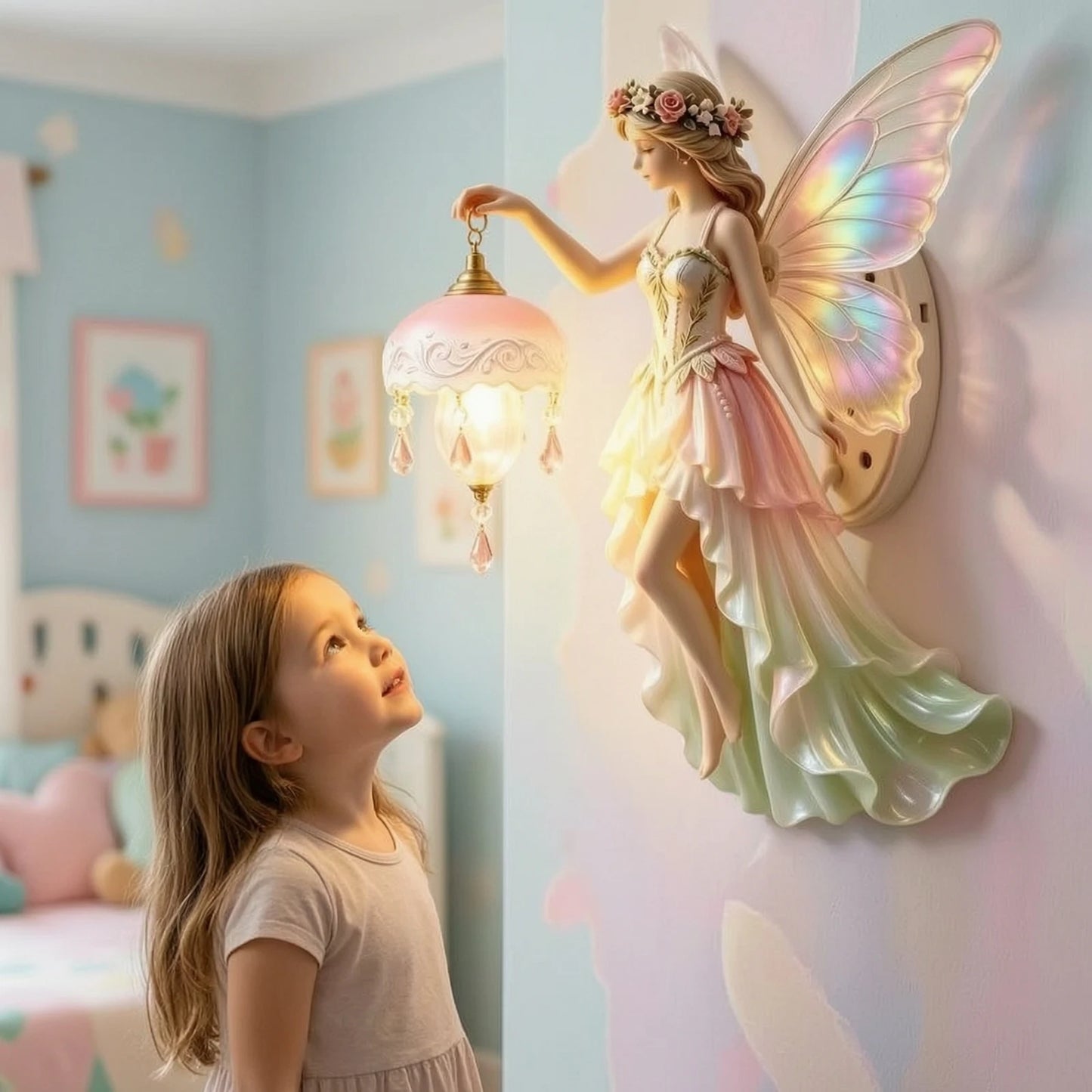 Angel Fairy Wall Sconce Decorative Wall Lamp