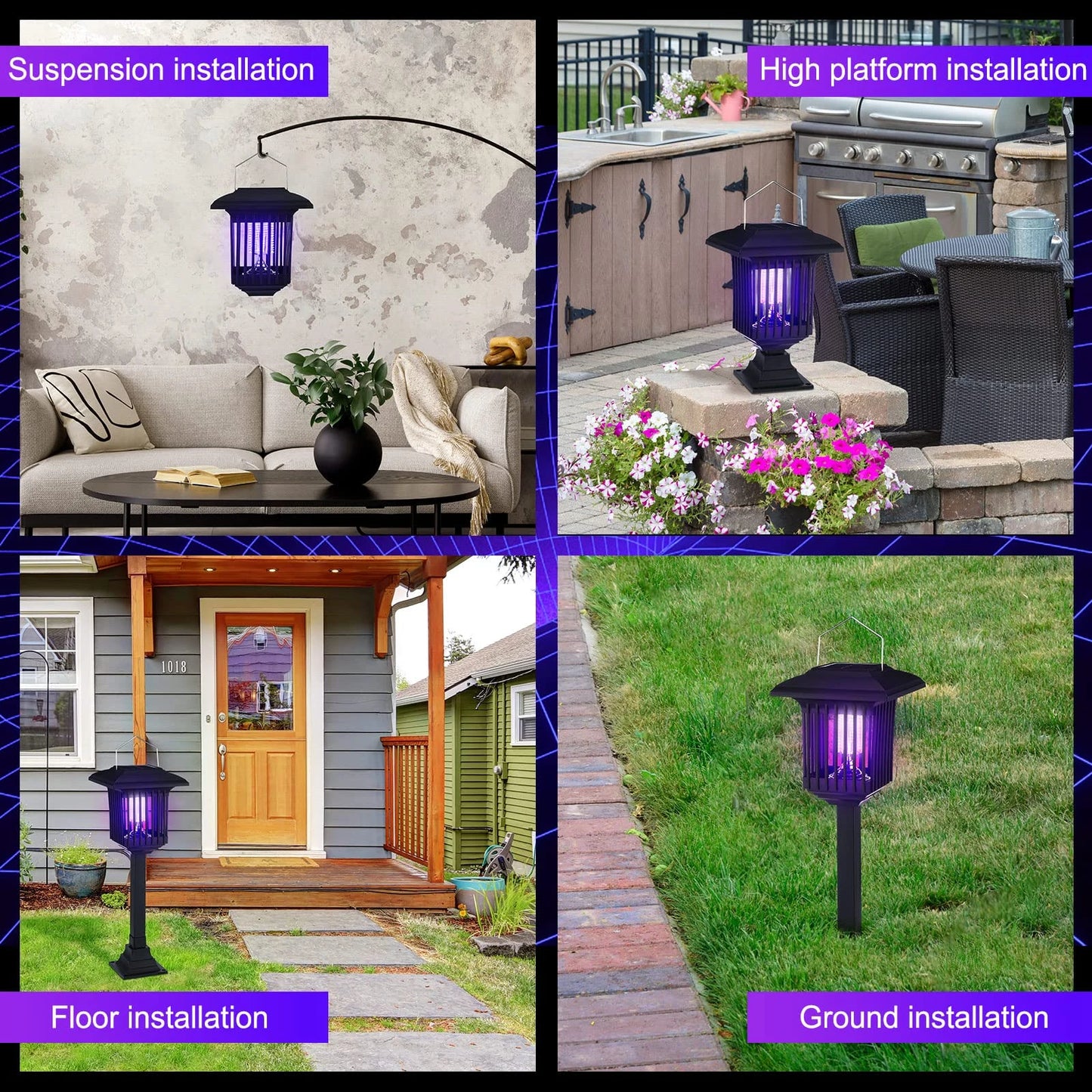 Solar-Powered Outdoor Light and Insect Trap