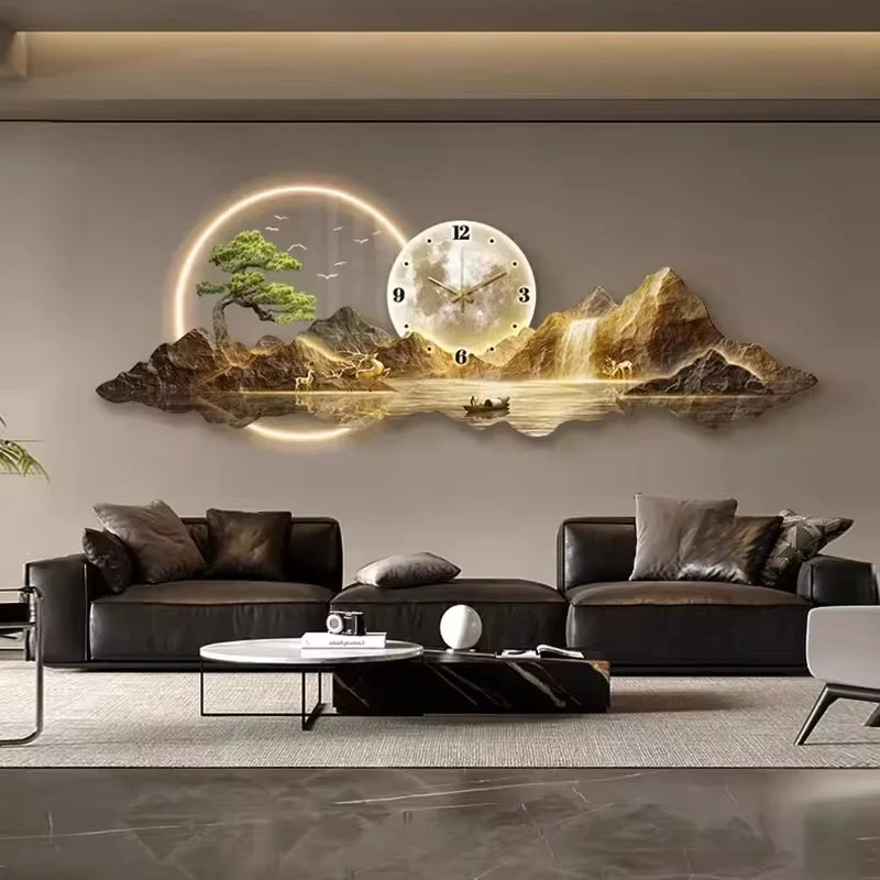 Luxury Wall Clock Led Lamp