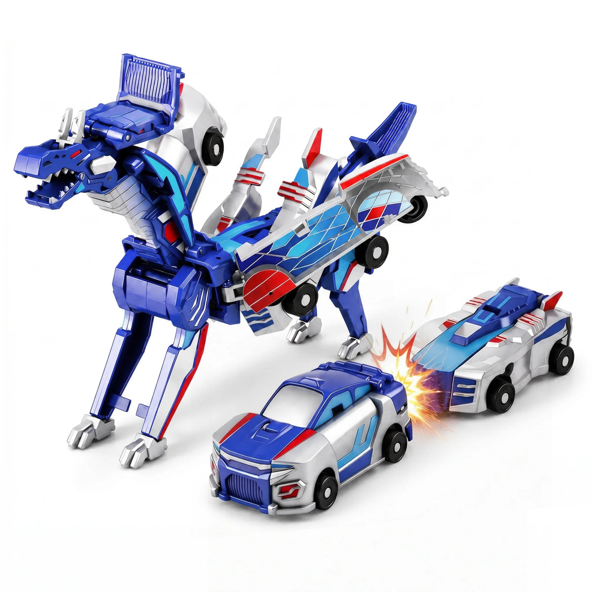 Magnetic Dino Transforming Cars
