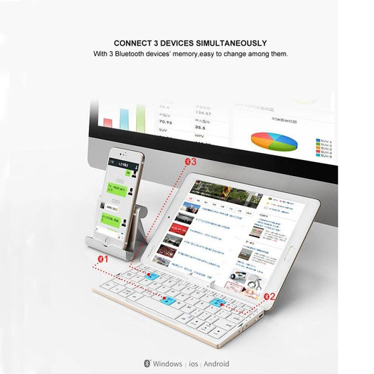 Teclado inalámbrico Bluetooth plegable