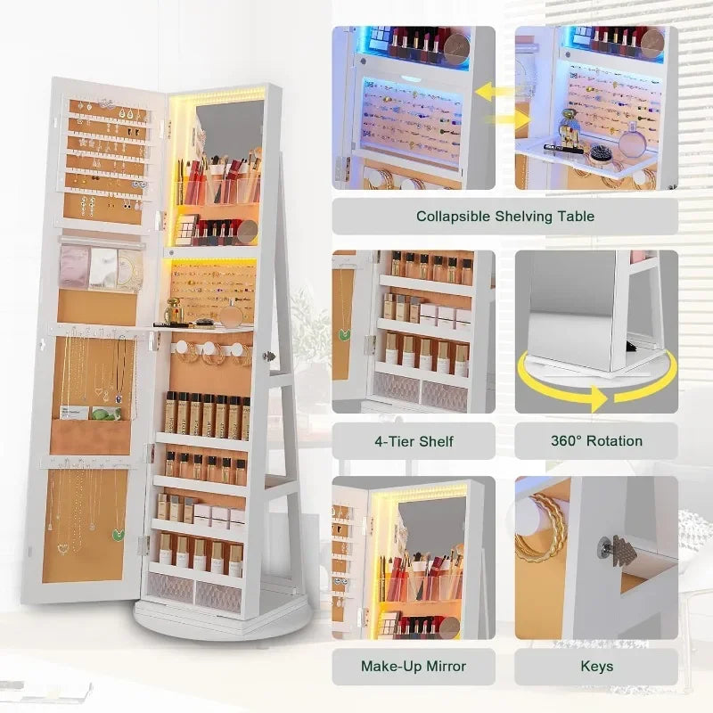 360° Jewelry Mirror Organizer
