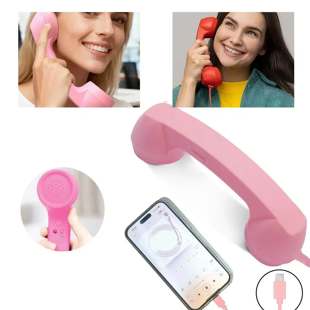 Retro Telephone Receiver Classic Style, Modern Connection