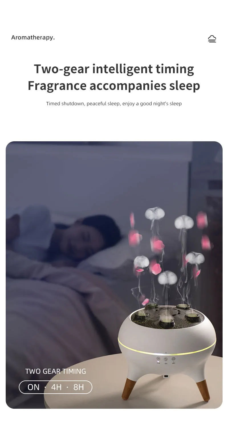 Dynamic Flame Jellyfish Aromatherapy Humidifier