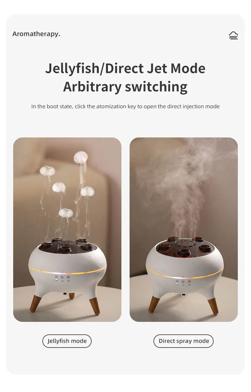 Dynamic Flame Jellyfish Aromatherapy Humidifier