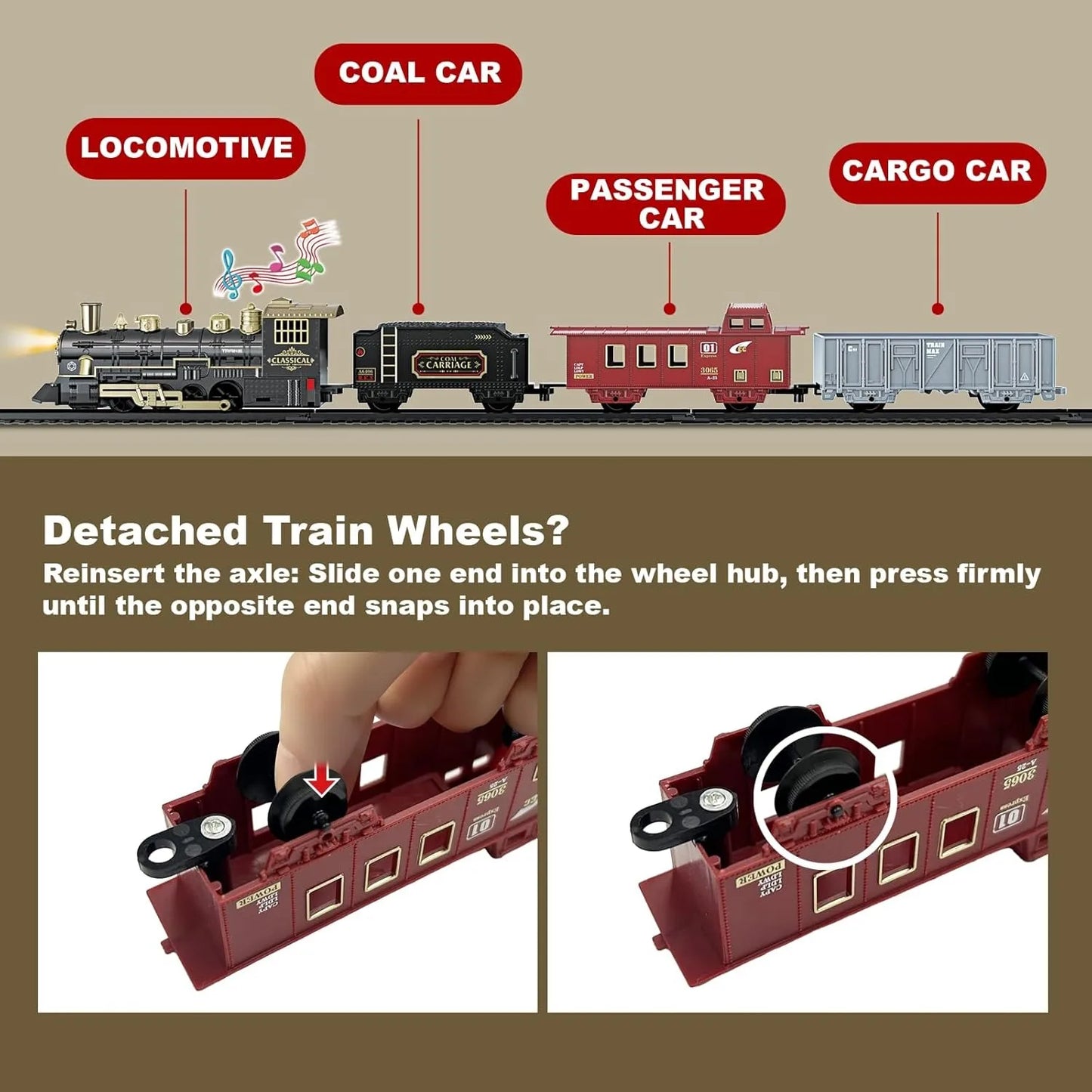 Christmas Train Set Under Christmas Tree