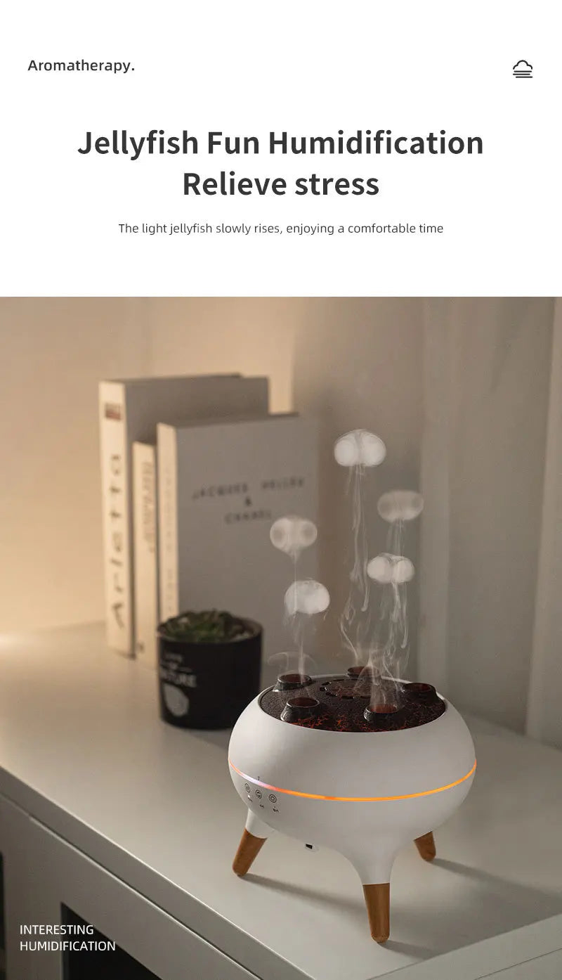 Dynamic Flame Jellyfish Aromatherapy Humidifier