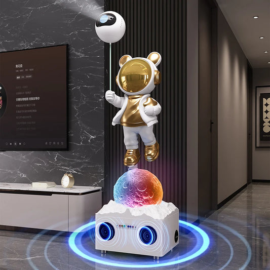 Luminous Rabbit Astronaut Statue Speaker