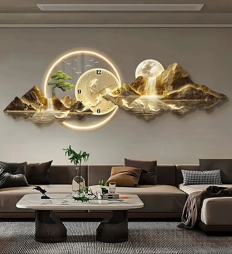 Luxury Wall Clock Led Lamp