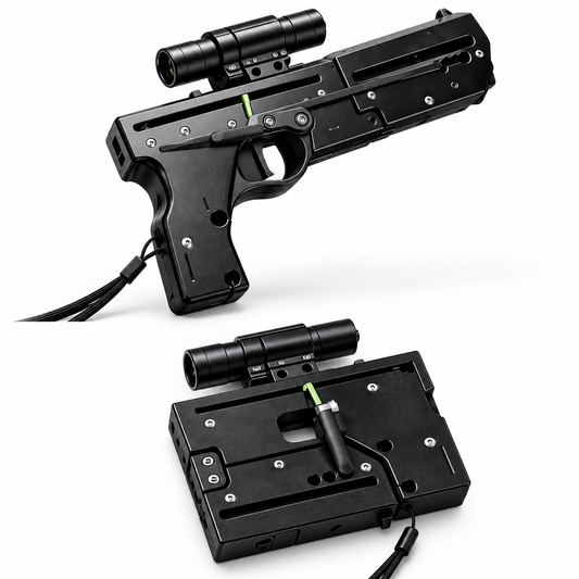 Foldable Aluminium Alloy Slingshot with Rail Laser Sight