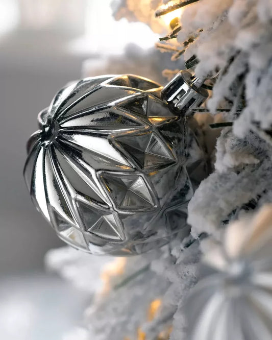 Árbol de Navidad blanco predecorado emergente de 6 pies 